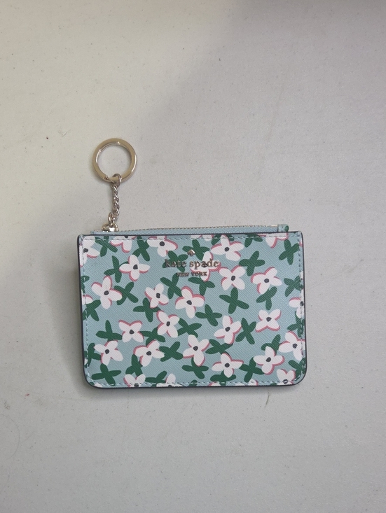 kate spade Accessories - kate spade Laurel Way Bitsy floral card holder keyring in mint green and white